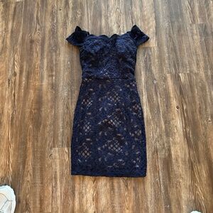 bodycon navy blue dress